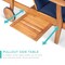Best Choice Products 79x26in Acacia Wood Outdoor Chaise Lounge Chair w/ Adjustable Backrest, Table, Wheels